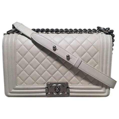 chanel white le boy bag|Chanel le boy bag price.